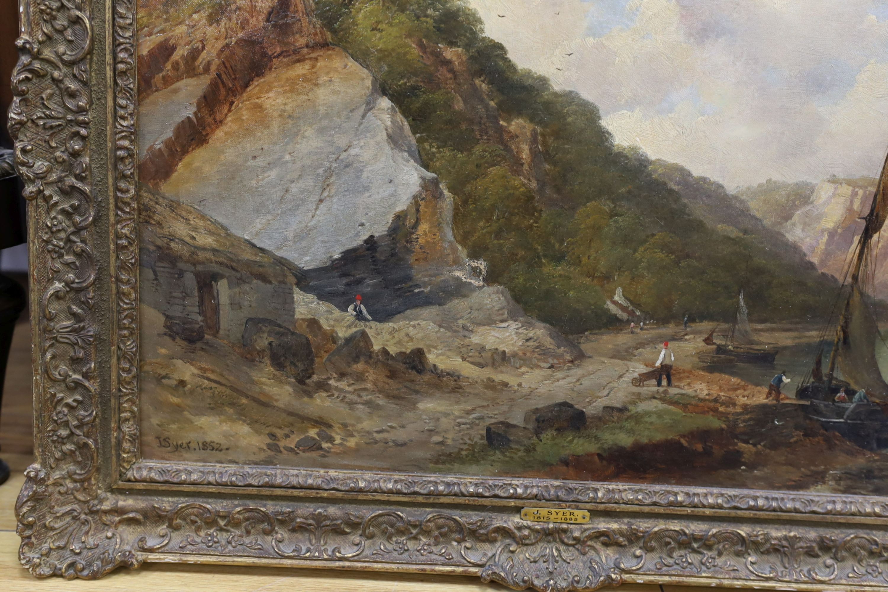 John Syer (1815-1885), oil on canvas, Avon gorge, signed and dated 1852, 43 x 53cm